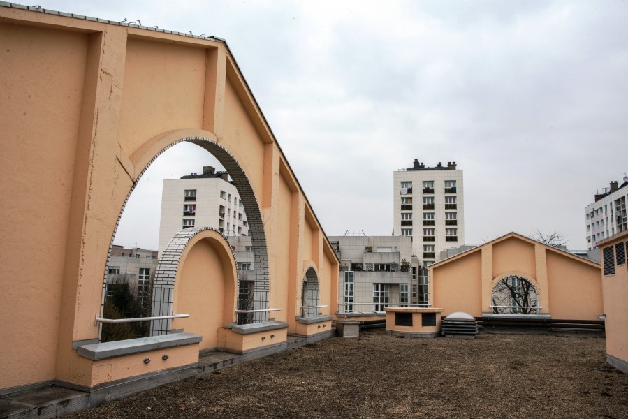 Conservatoire Georges Bizet. Détail terrasse B. Source : Mairie de Paris Christophe Noel ©