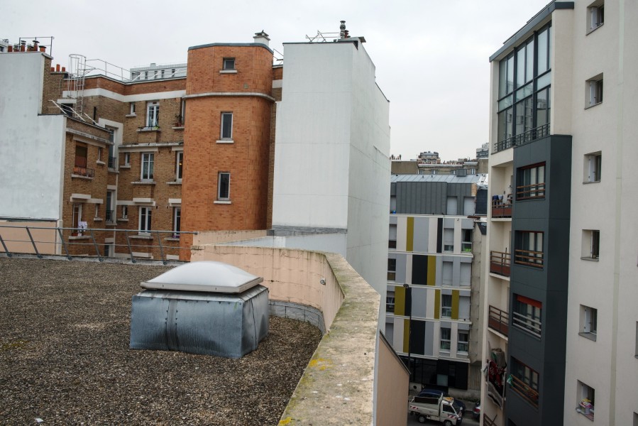 Conservatoire Georges Bizet. Détail terrasse C. Source : Mairie de Paris Christophe Noel ©