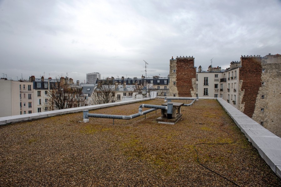 Collège Pailleron. Détail terrasse A. Source : Mairie de Paris Jean-Pierre Viguié ©