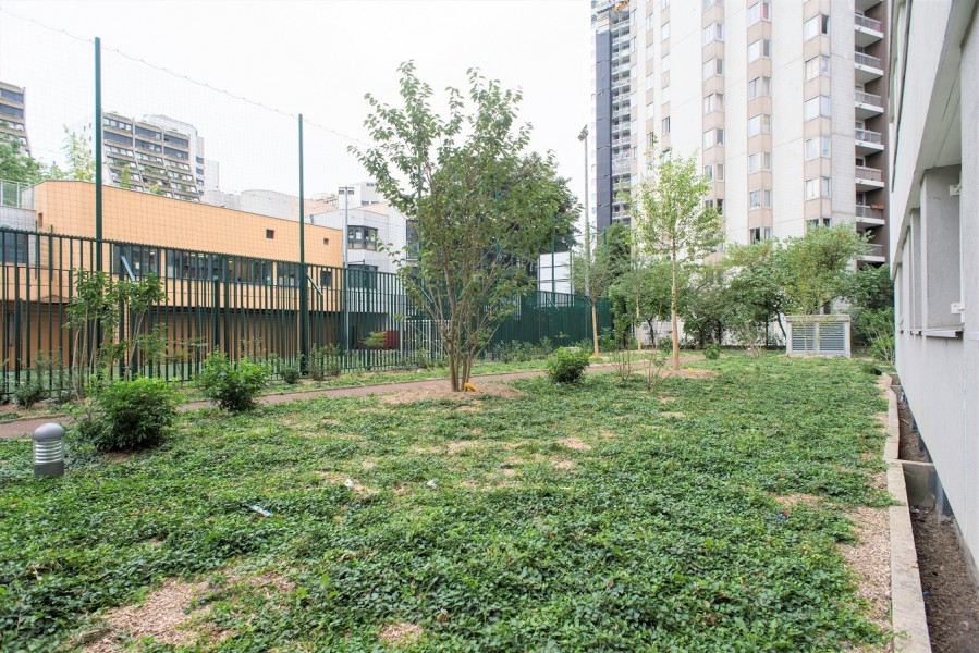 Jardin de la Résidence Mathis (19e). Source : Mairie de Paris Jean-Pierre Viguié®