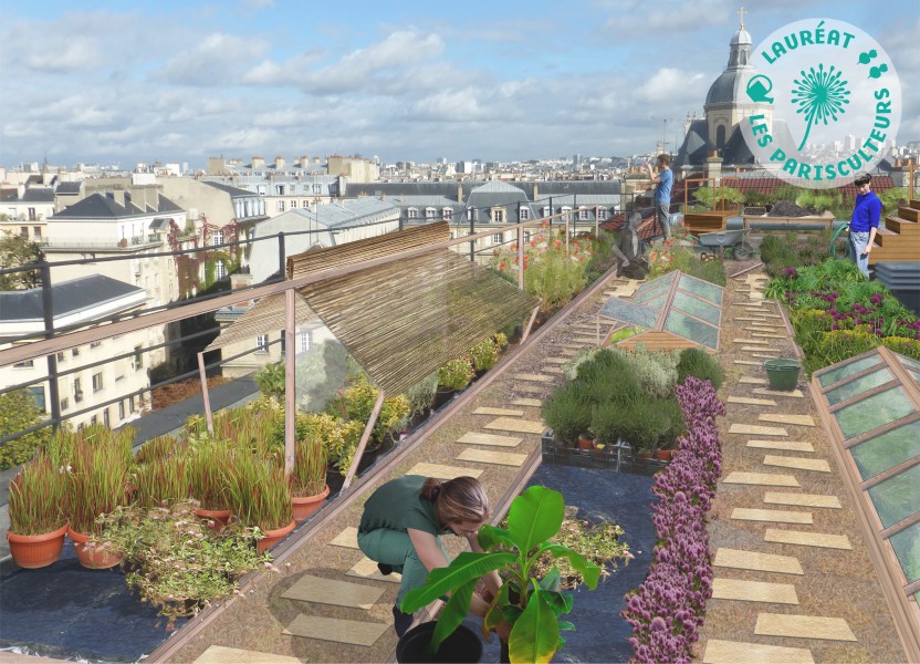 Projet lauréat : L'Hôpital des plantes. Source : Les Jardiniers à Vélo & Pépins Production®