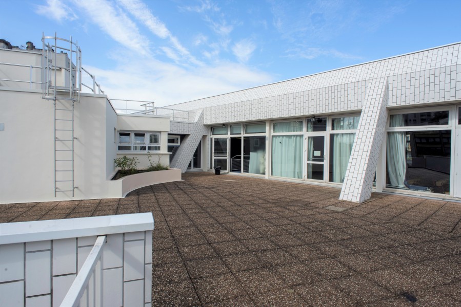 Terrasse où sera créé l'escalier. Source : Mairie de Paris - Jean-Pierre Viguié®